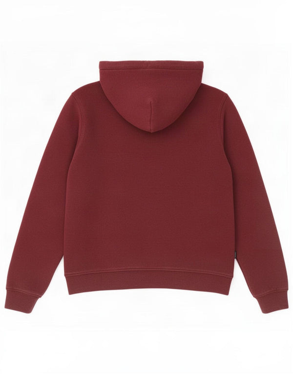 Jack Wills Womens Graphic Hoodie Jumper UK 12 Medium Burgundy Cotton