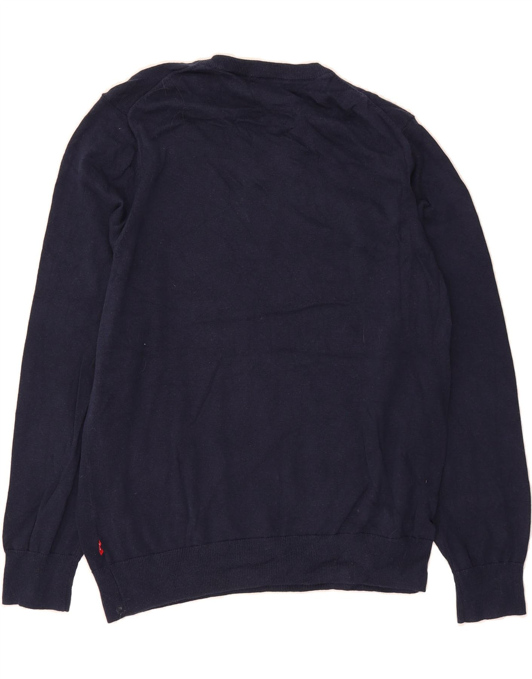 IZOD Mens V-Neck Jumper Sweater Large Navy Blue Cotton Vintage Izod and Second-Hand Izod from Messina Hembry 
