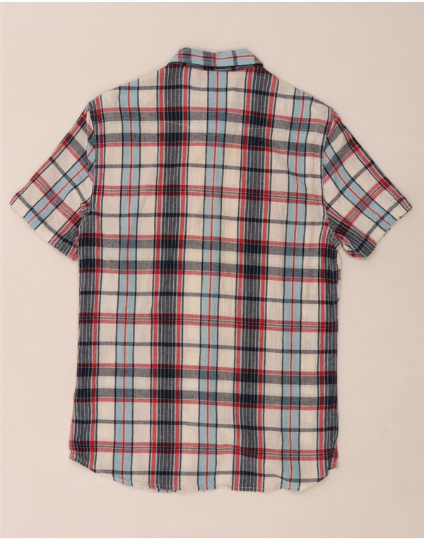 Lee Mens Short Sleeve Flannel Shirt Large Multicoloured Check Cotton