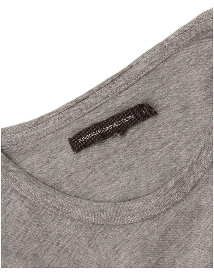 French Connection Womens T-Shirt Top UK 14 Large Grey
