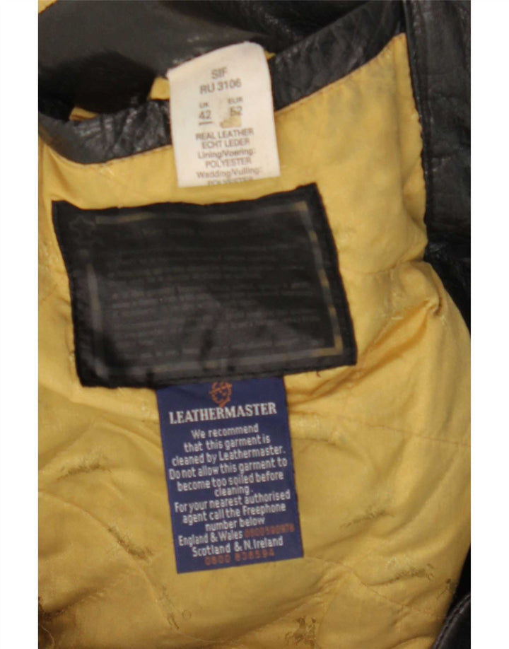 CLASSIC Ανδρικό Δερμάτινο Μπουφάν Biker UK 42 XL Μαύρο