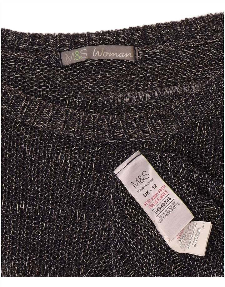 Marks & Spencer Damen-Pullover mit U-Boot-Ausschnitt, Gr. 12, mittleres Marineblau