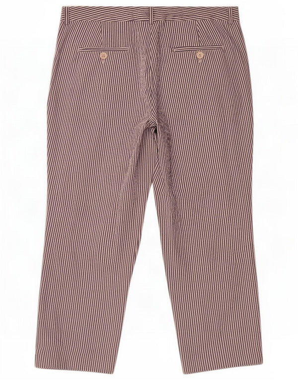 Max Mara Womens Weekend Capri Trousers W30 L21 Navy Blue Pinstripe