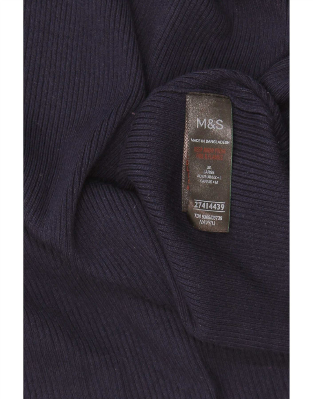 Marks & Spencer Womens Open Cardigan Sweater UK 14 Large Navy Blue Viscose