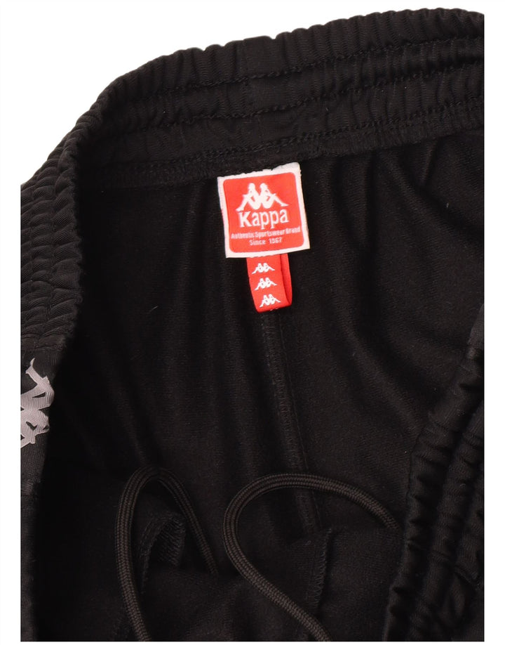 Kappa Mens Graphic Tracksuit Trousers Joggers Medium  Black Polyester