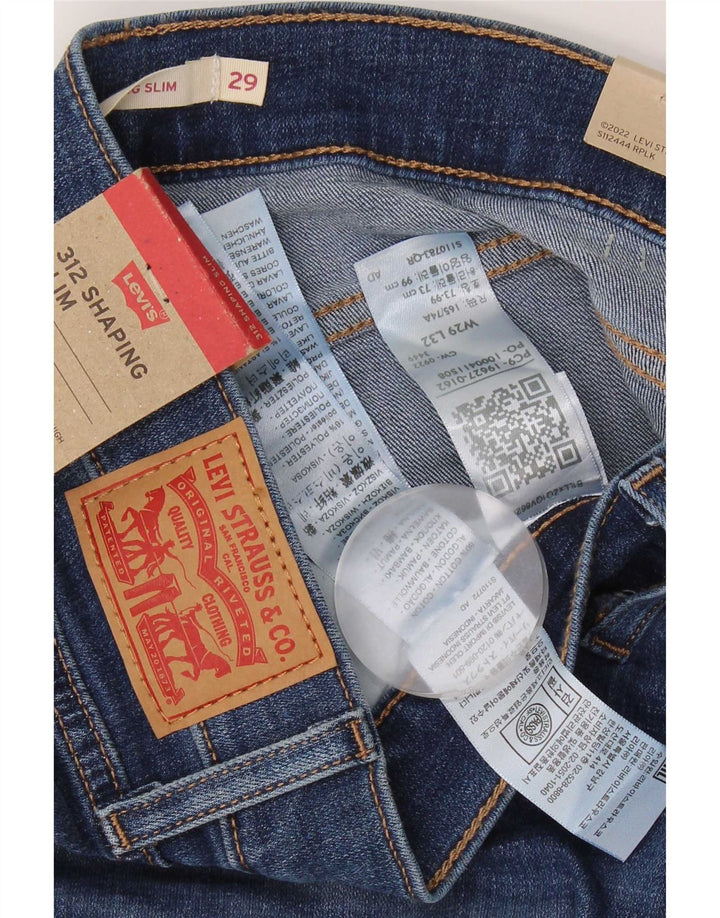 Levi's Dame 312 Shaping Slim Jeans W29 L32 Blå Bomuld