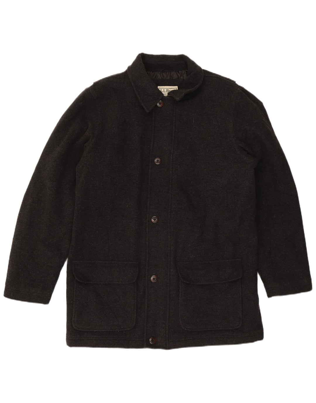 L.L.Bean Abrigo alto para hombre UK 40 Lana gris grande