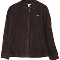 LACOSTE Chaqueta de chándal para hombre talla 3 pequeña algodón negro