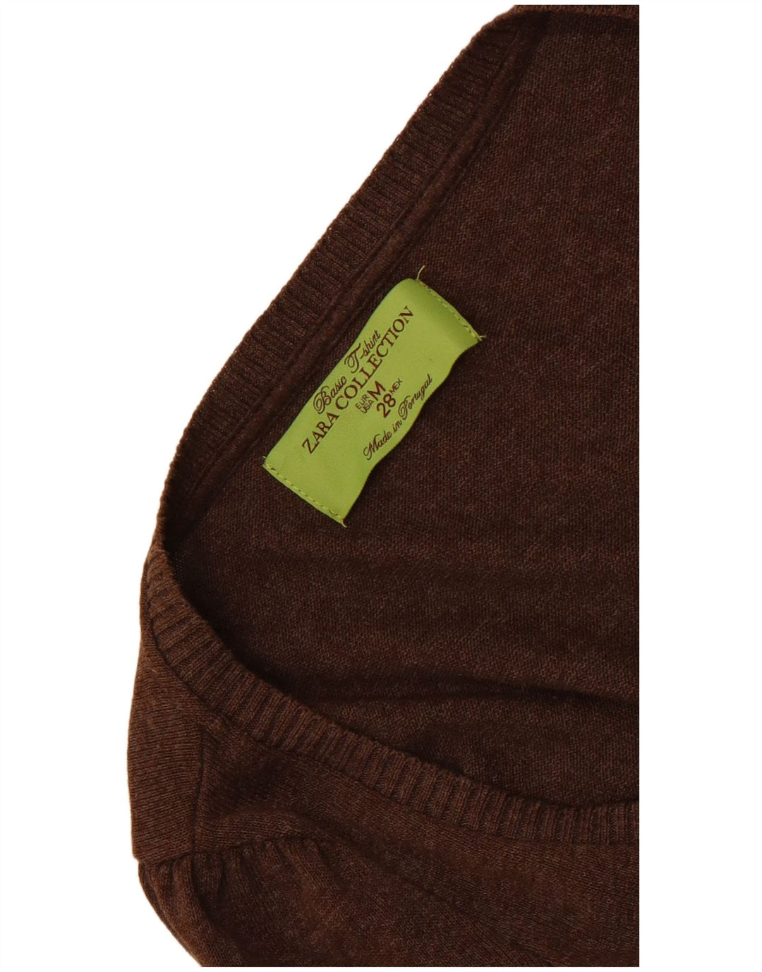 Zara Womens 3/4 Sleeve Cardigan Sweater UK 12 Medium Brown
