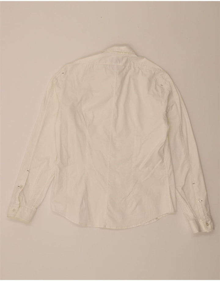 ENERGIE Mens Graphic Shirt Large White Cotton Vintage Energie and Second-Hand Energie from Messina Hembry 