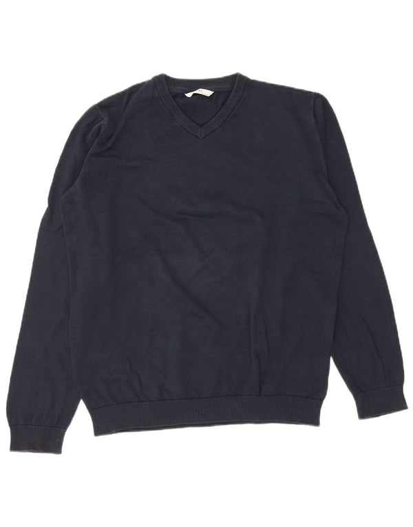 Marks & Spencer Boys V-hals sweater 15-16 år Marineblå bomuld
