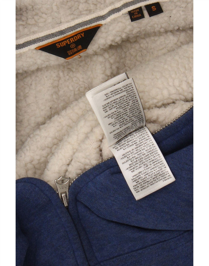 Superdry Hættetrøje med lynlås til mænd, lille blå bomuld