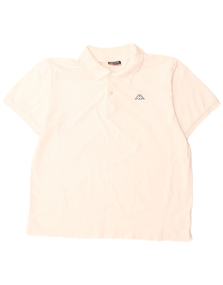 Kappa Mens Polo Shirt XL White Cotton