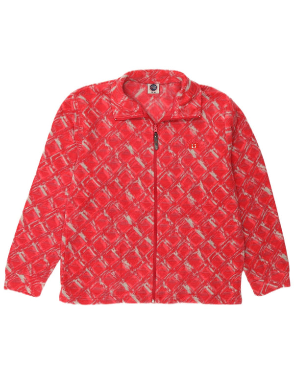 Kanada Logan Damen Fleecejacke UK 18 XL Pink Geometrisch Polyester