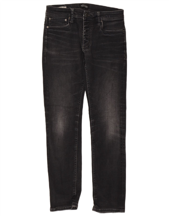Jack & Jones Mens Tim Slim Jeans W32 L32 Black Cotton