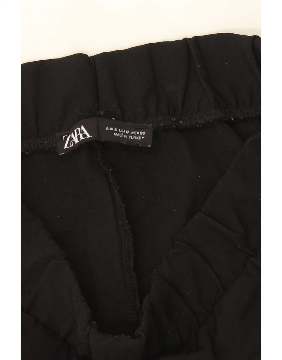 Zara Femme Pantalon De Survêtement Joggers Petit Noir Colorblock Polyester