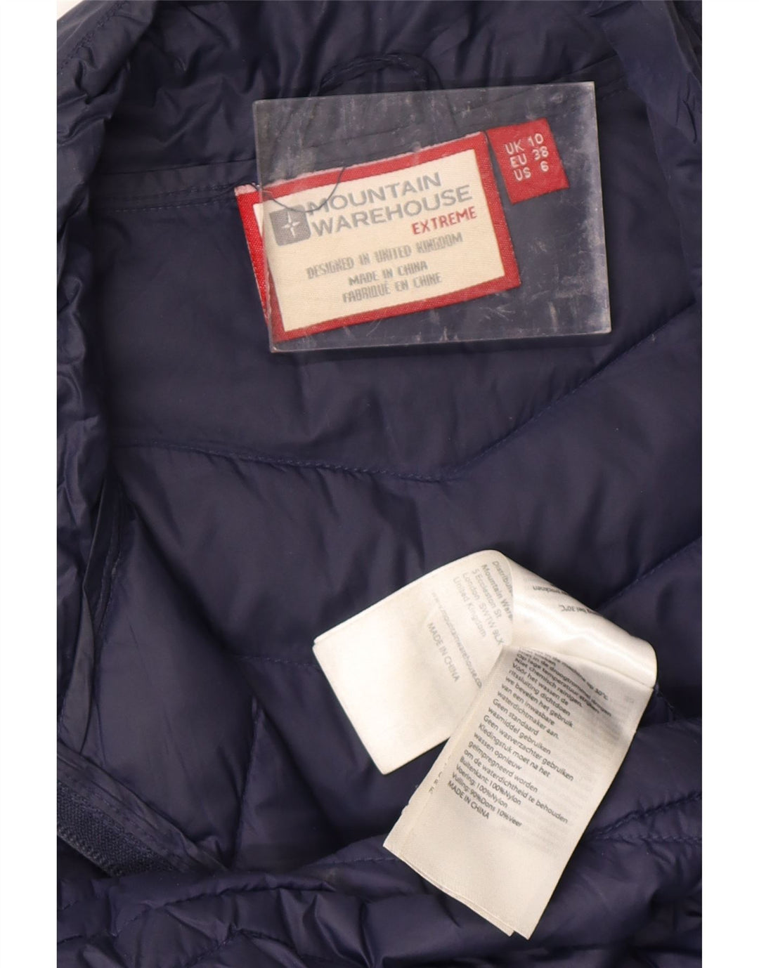 MOUNTAIN WAREHOUSE Женская стеганая куртка UK 10, маленькая, темно-синий, нейлон