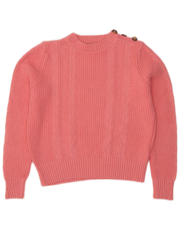 Marks & Spencer - Jersey corto con cuello redondo para mujer, talla 40, color rosa medio
