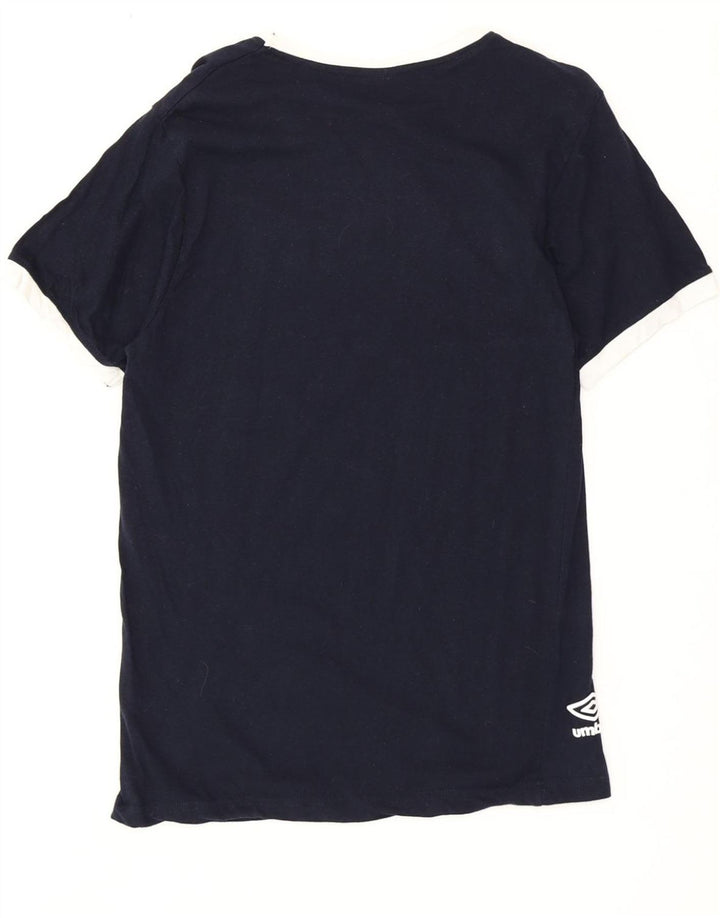 UMBRO Womens Graphic T-Shirt Top UK 16 Large Navy Blue Cotton