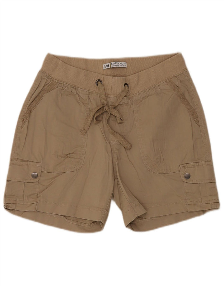 LEE Womens Natural Fit Cargo Shorts US 6 Medium W28 Beige Bomuld