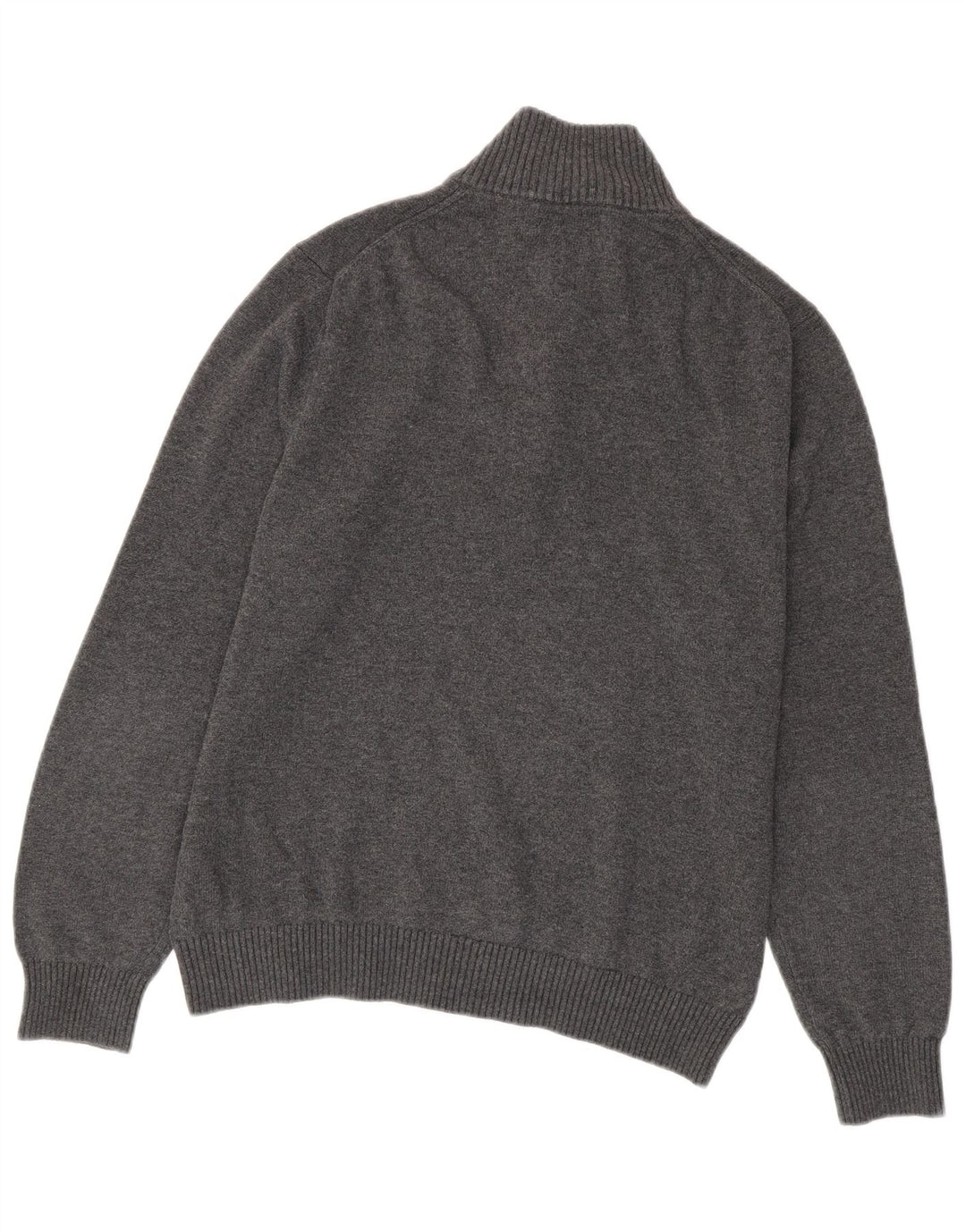 NAUTICA Mens Zip Neck Jumper Sweater Medium Grey Cotton
