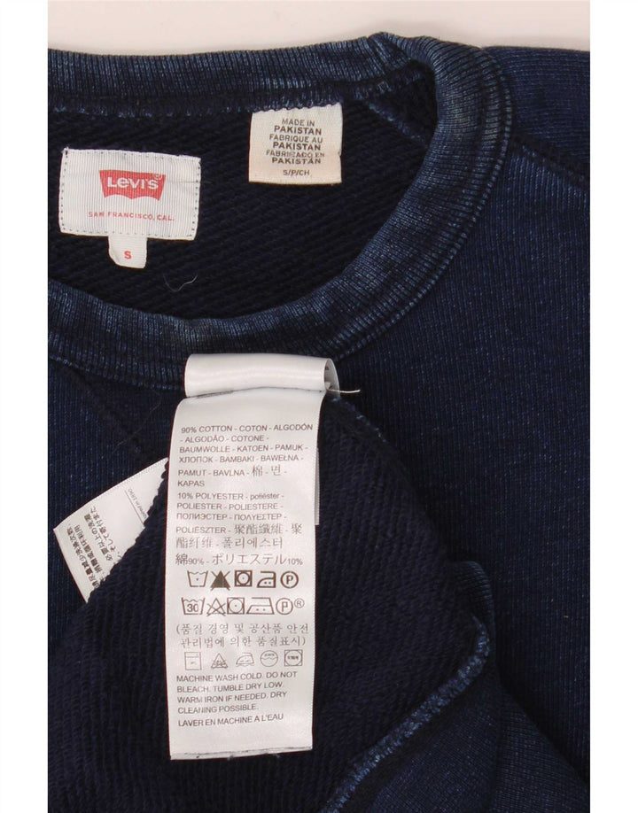 Levi's Uomo Felpa Maglione Piccolo Blu Navy Cotone
