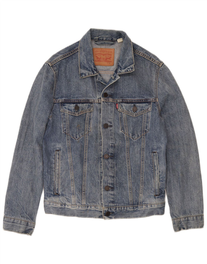 Giacca in denim da donna Levi's UK 10 piccola in cotone blu