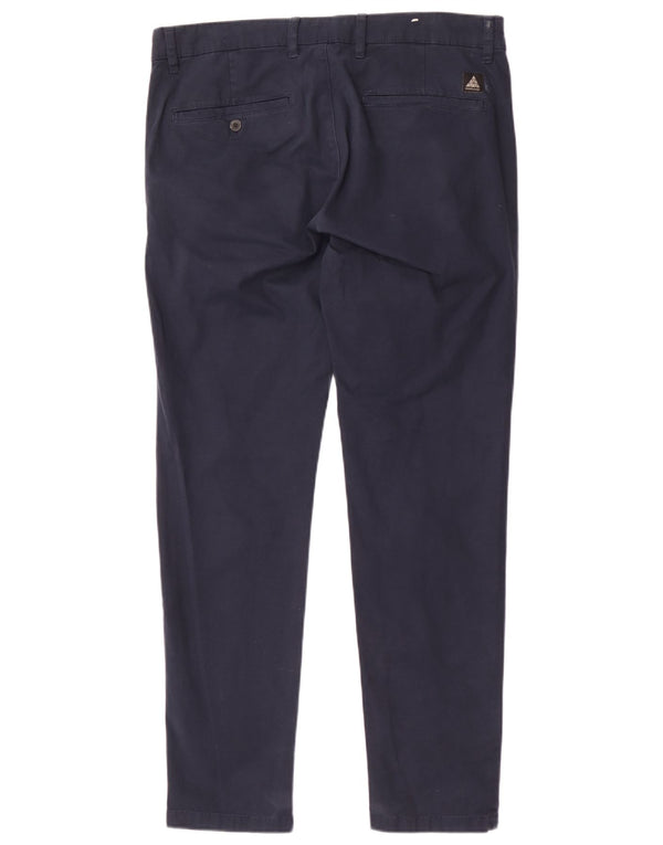 Zara Mens Slim Chino Trousers EU 44 Large W34 L31 Navy Blue Cotton