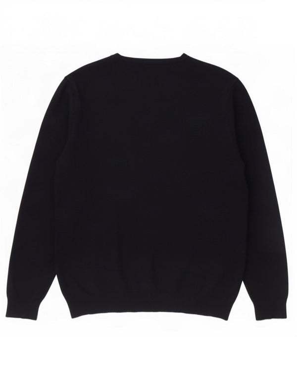 Zara Herre V-hals sweater 2XL marineblå