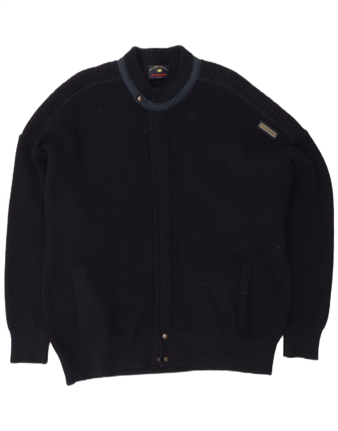 Il Granchio Mens Cardigan Sweater XL Navy Blue
