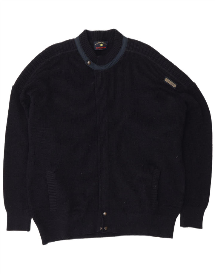 Il Granchio Mens Cardigan Sweater XL Navy Blue