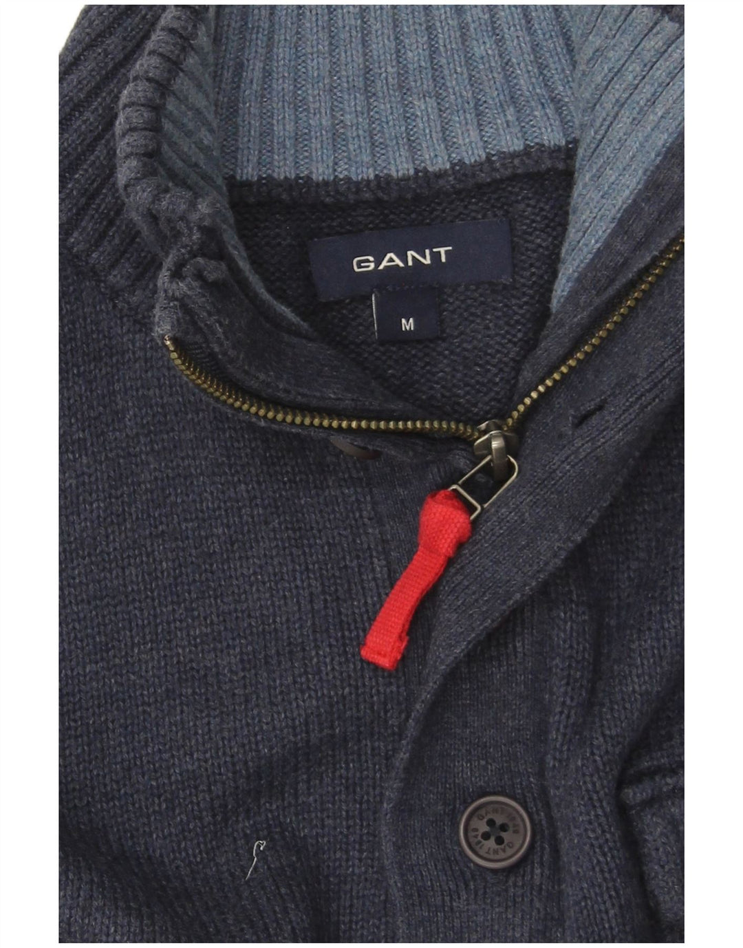 Gant Pull Col Boutonné Homme Bleu Marine Moyen