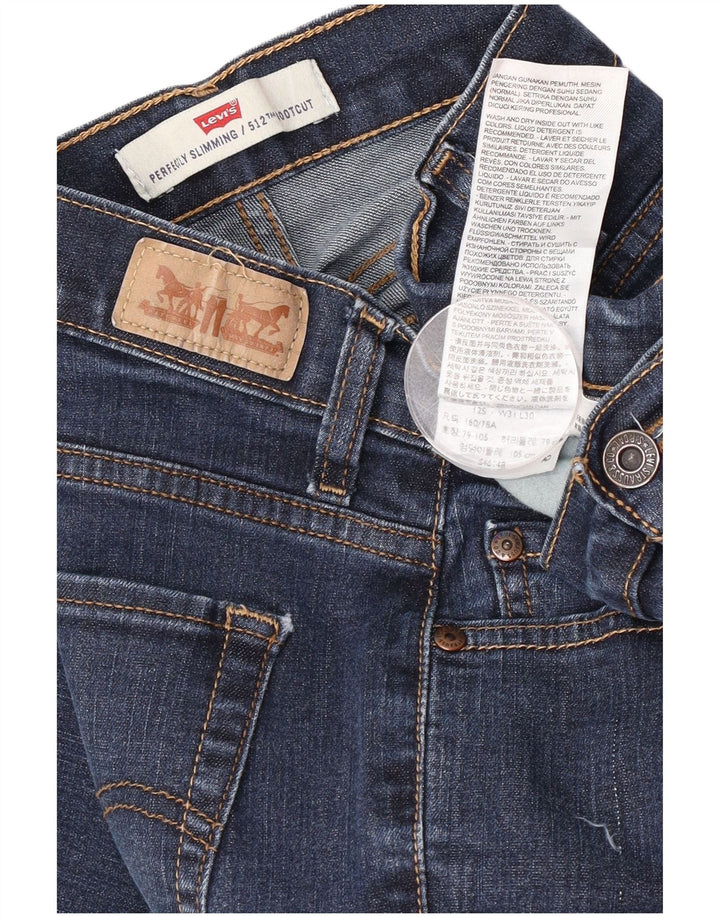 Levi's Womens 512 Perfectly Slimming Bootcut Jeans W31 L30 Blue Cotton