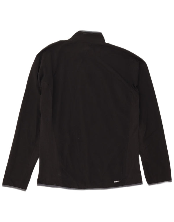 Adidas Mens Climalite Chándal Top Chaqueta Mediano Negro Poliéster