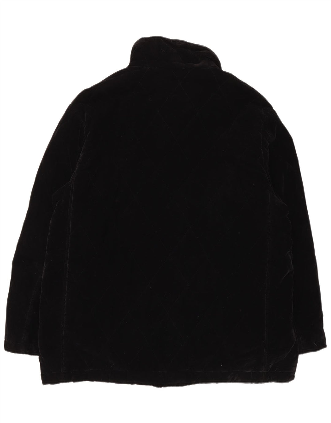Trussardi Mens Quilted Windbreaker Jacket IT 54 2XL Black Cotton