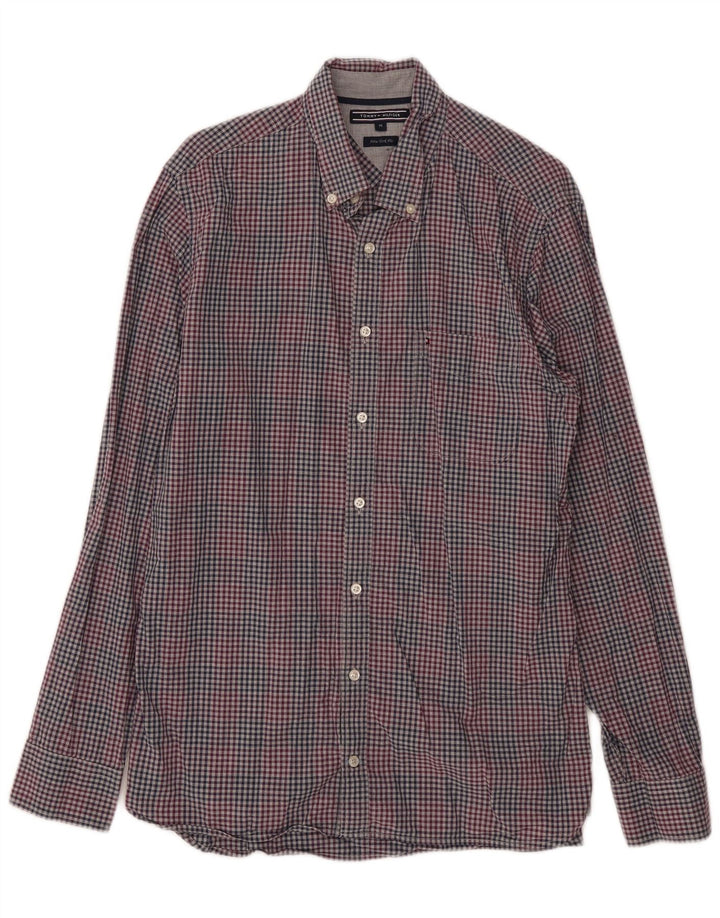 Tommy Hilfiger Mens New York Fit Flannel Shirt Medium Multicoloured Gingham