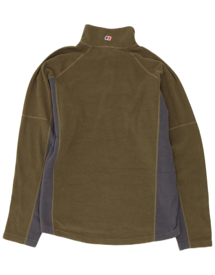 Berghaus Pull Polaire Col Zippé Homme Kaki Moyen Colorblock Polyester
