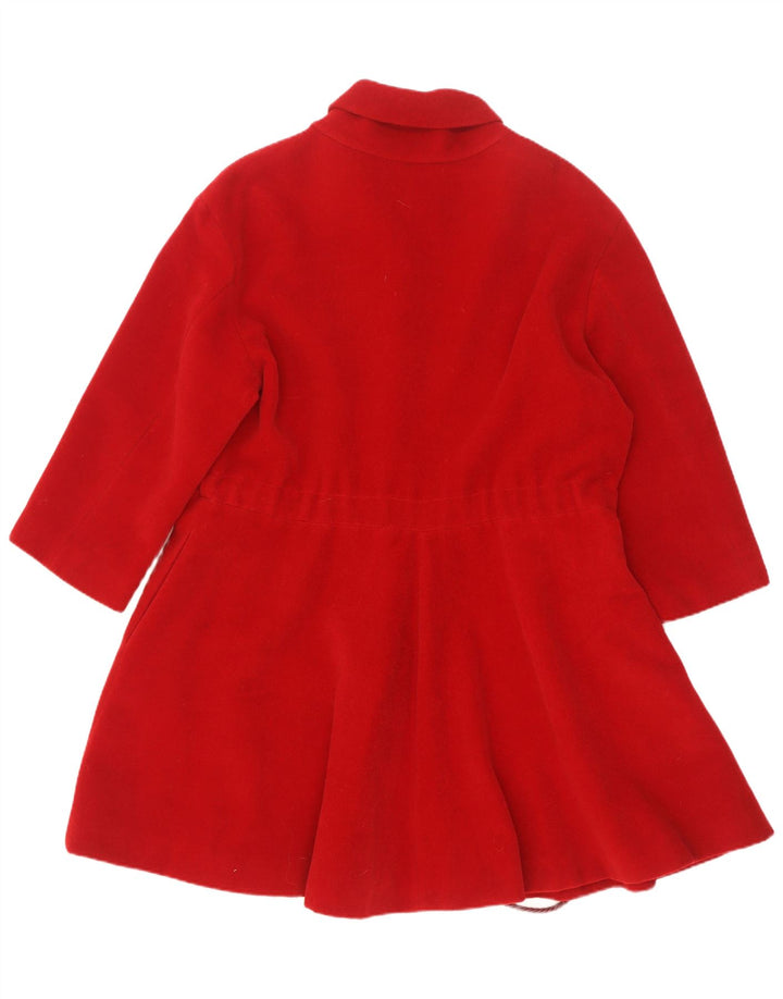 Damski płaszcz oversize Deni-Cler UK 10 Small, czerwona wełna