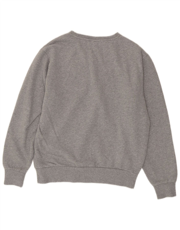 ELLESSE Mens Graphic Sweatshirt Jumper Large Grey Cotton