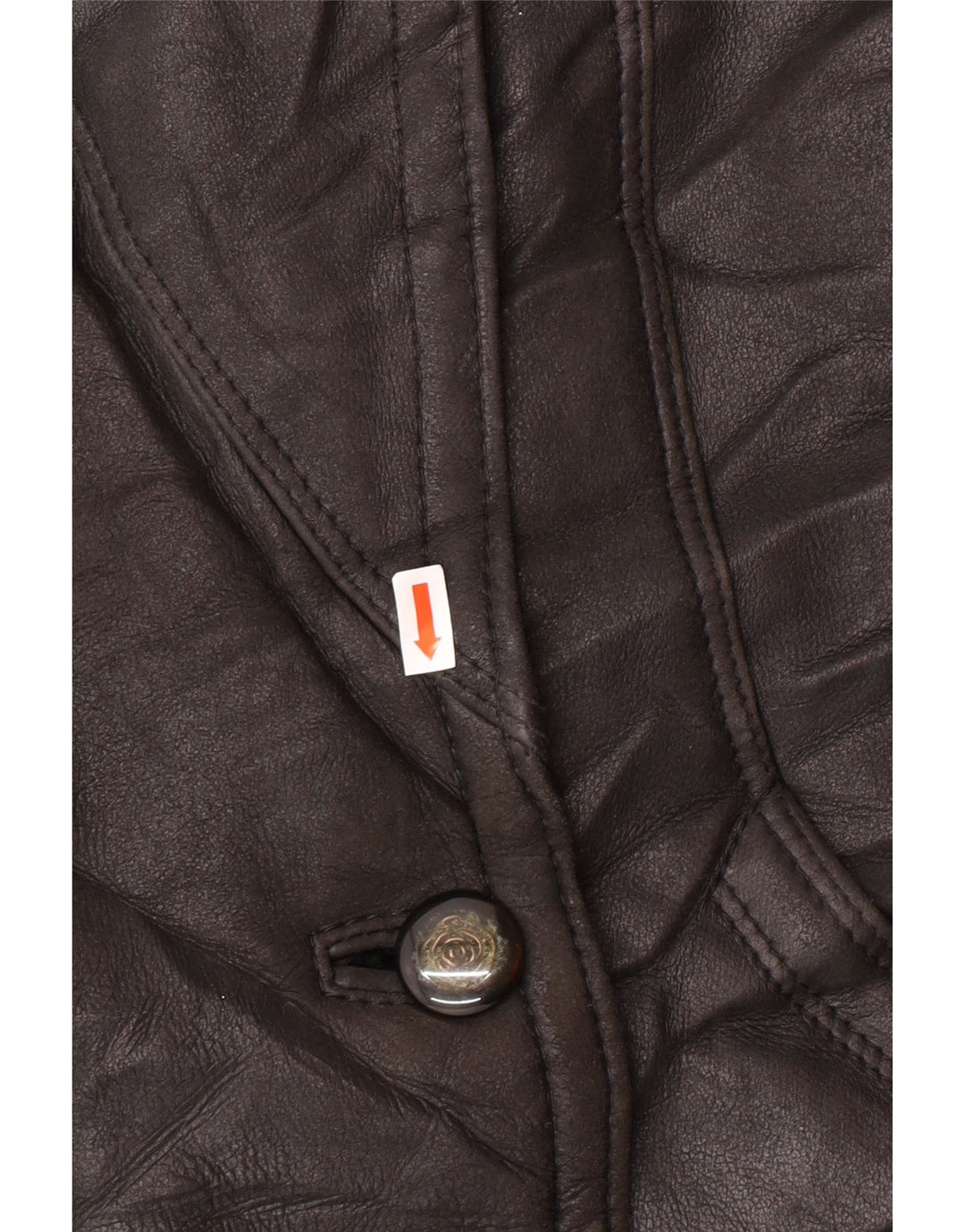 VINTAGE dobbeltradet damejakke EU 42 Large Black Shearling