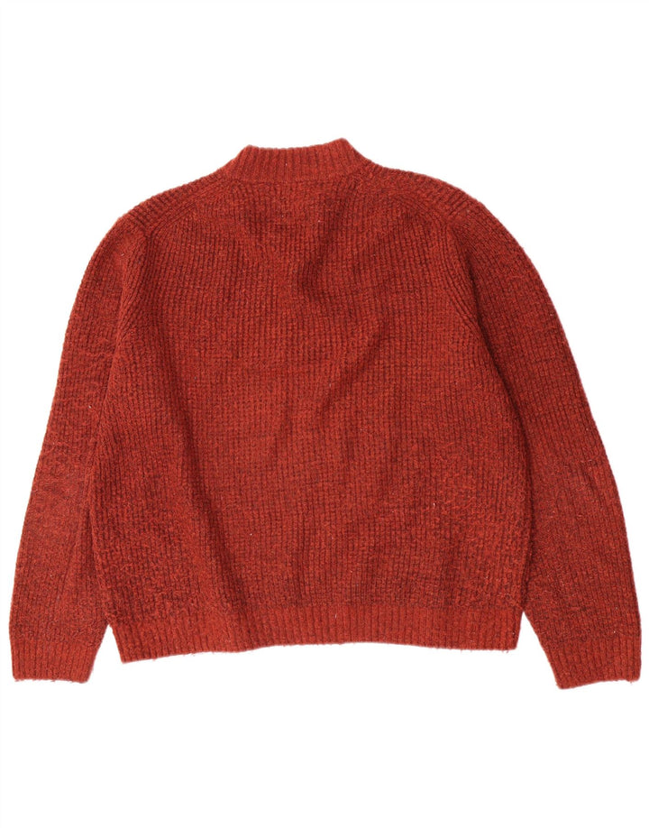 Marks & Spencer Mens Turtle Neck Jumper Sweater XL Red Acrylic
