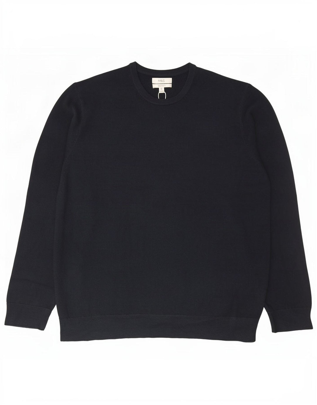 Marks & Spencer Mens Crew Neck Jumper Sweater 2XL Navy Blue Acrylic