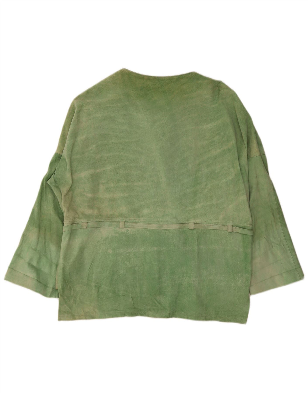 Vintage mujer ante chaqueta Reino Unido 20 2XL verde