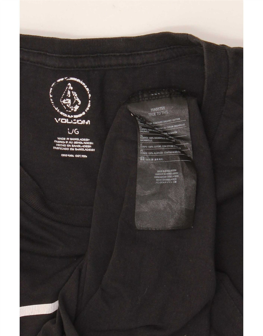 Volcom T-shirt graphique pour hommes, grand, noir, coton