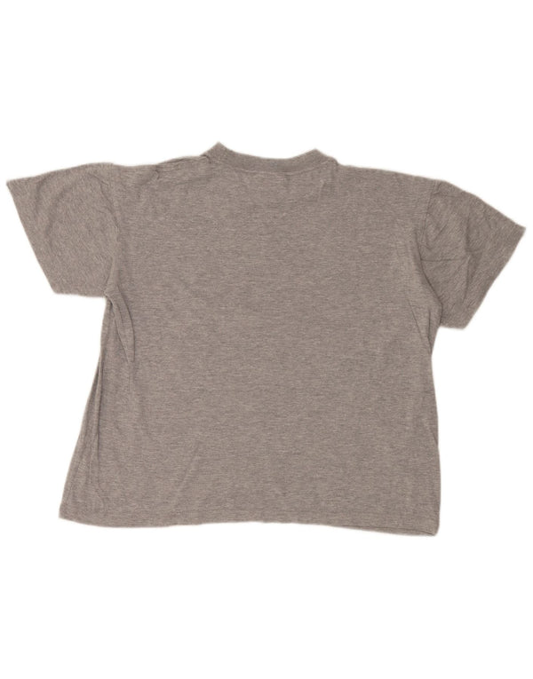 Kappa Womens Graphic T-Shirt Top UK 14 Medium Grey Cotton