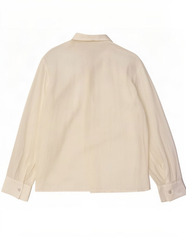 Arcadia Femme Chemisier IT 46 Large Acétate Blanc Cassé