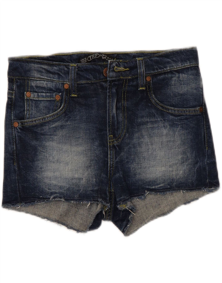 ZARA Womens Denim Shorts EU 34 2XS W24 Blue