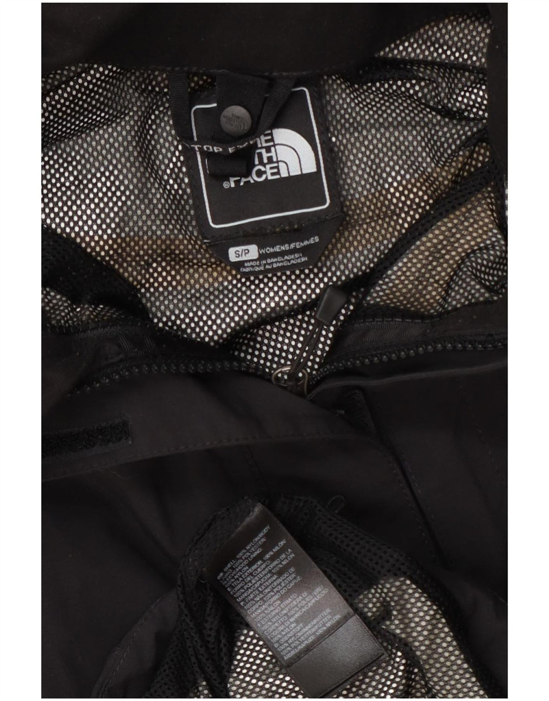 The North Face Womens Hooded Rain Jacket UK 10 Small Black Nylon