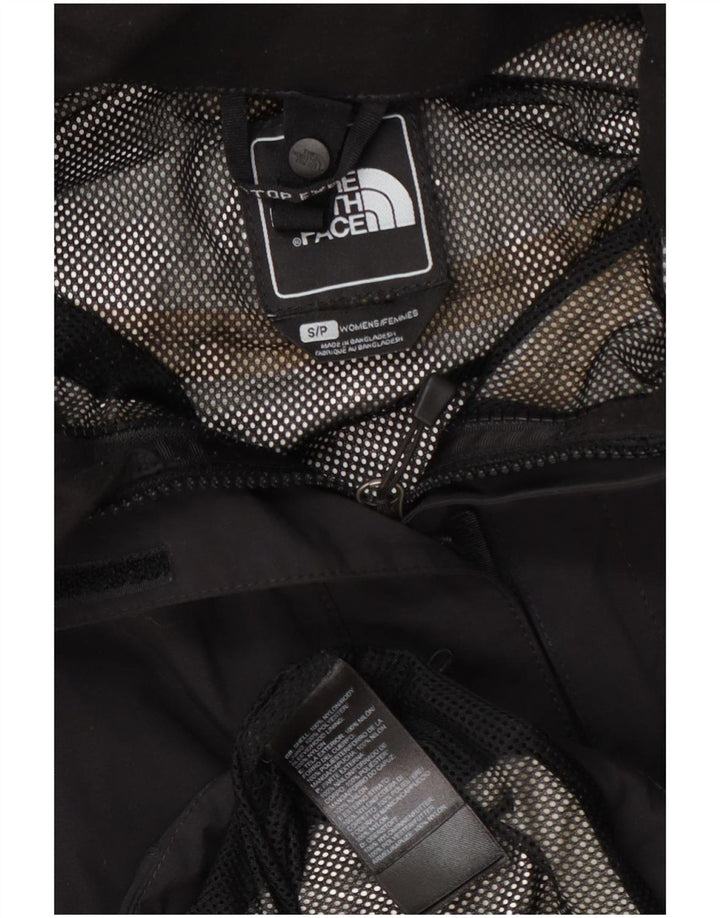 The North Face Womens Hooded Rain Jacket UK 10 Small Black Nylon