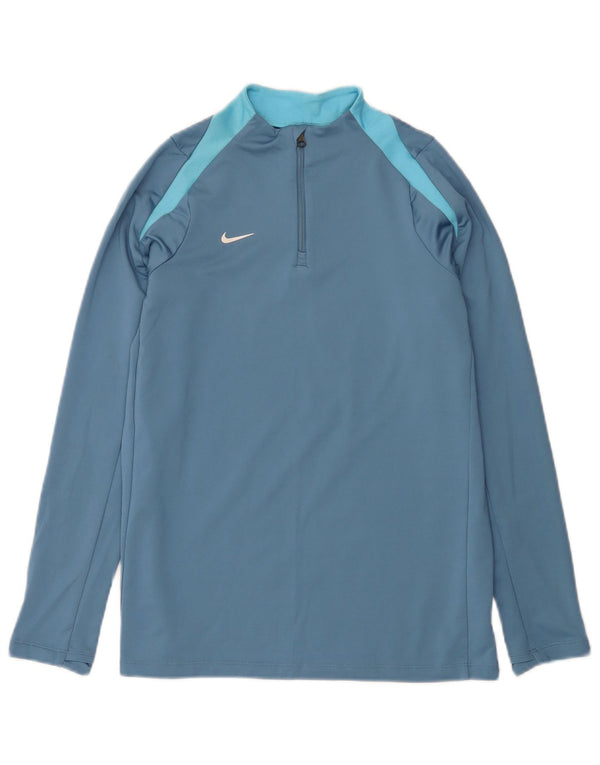 Nike Jungen Dri Fit Slim Zip Neck Pullover Trainingsanzug Top 13–14 Jahre XL Blau